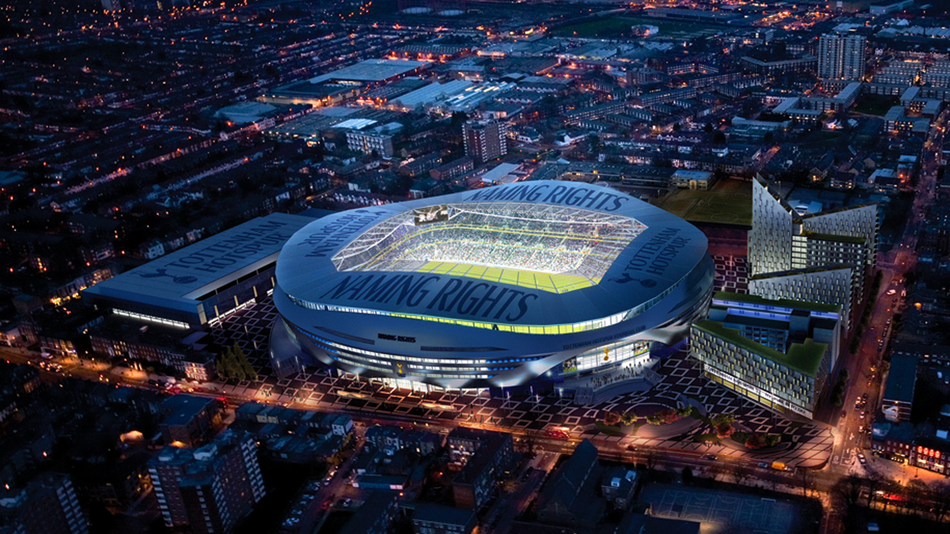 tottenham hotspur stadium, aerial view