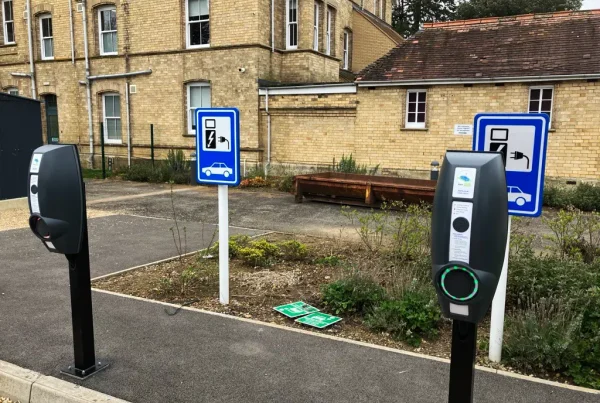 EV chargers at Outcomes First Group site